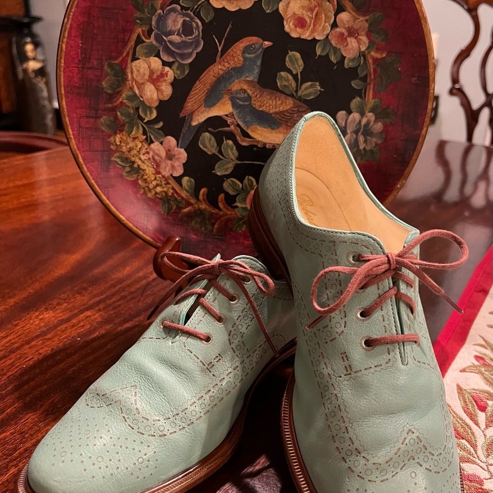 SALE! Robert Clergerie Women's JILIC Turquoise Leather Size 6 Designer Paris - Picture 2 of 10